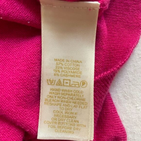 Kate Spade Somerset Pink Bow 3/4 Sleeve Cardigan, Size Large fits like a medium - Picture 8 of 11